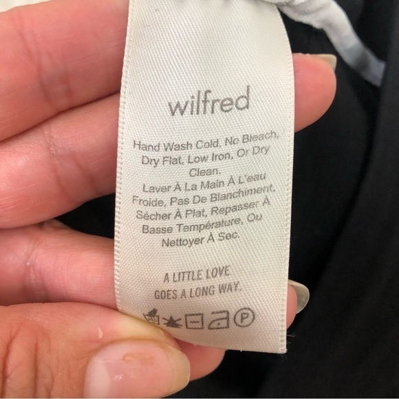 Wilfred Aritzia Faun tie-back cropped black pants size: S - Picture 11 of 11